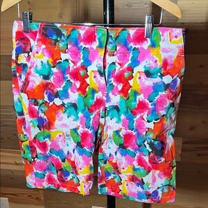Izod Multicolor Abstract Women's Golf Shorts